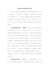 县域医共体建设情况汇报