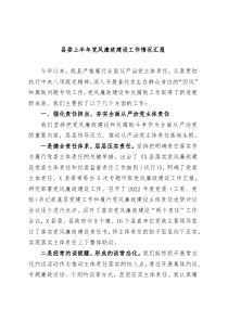 县委上半年党风廉政建设工作情况汇报