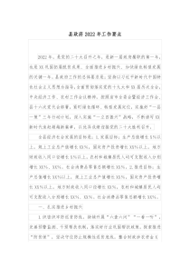 县政府20XX年工作要点