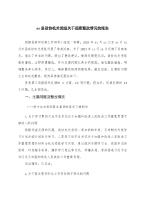 2025年11月 政协机关党组关于巡察整改情况的报告(材料)