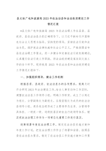 县文体广电和旅游局20XX年依法治县和法治政府建设工作情况汇报