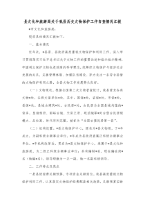 县文化和旅游局关于我县历史文物保护工作自查情况汇报