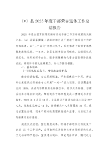 县2025年度干部荣誉退休工作总结报告(材料)