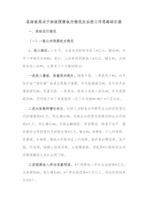 县财政局关于财政预算执行情况及后段工作思路的汇报