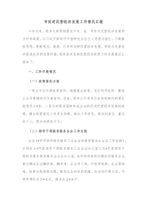 市促进民营经济发展工作情况汇报