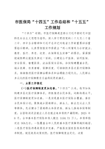 市医保局“十四五”工作总结和“十五五”工作规划(整理)