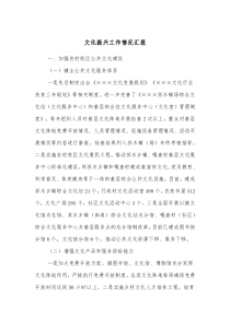 文化振兴工作情况汇报