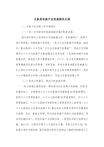 文旅局农旅产业发展情况汇报