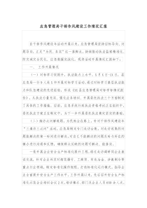 应急管理局干部作风建设工作情况汇报