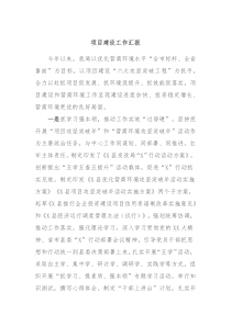 项目建设工作汇报