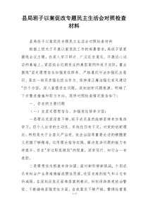 (整理)县局班子以案促改专题民主生活会对照检查材料