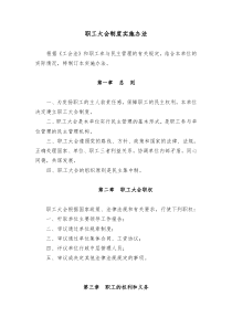 职工大会的制度实施办法
