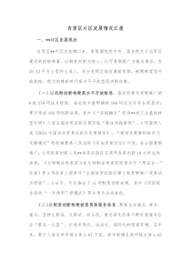 自贸区片区发展情况汇报