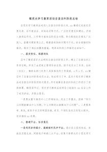 镇党史学习教育活动自查自纠阶段总结