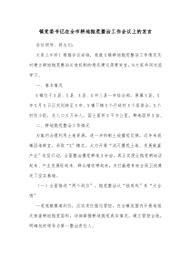 镇党委书记在全市耕地抛荒整治工作会议上的发言