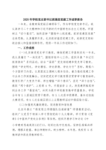 2025年学校党支部书记抓基层党建工作述职报告（最新汇编）