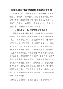 办主任2025年度述职述廉述党建工作报告