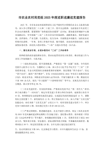 市农业农村局党组2025年度述职述廉述党建报告