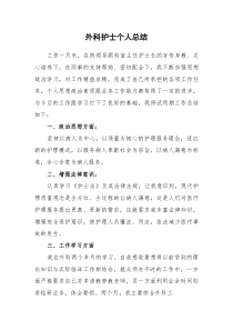 (新编)外科护士个人总结