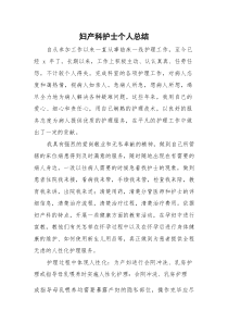 (新编)妇产科护士个人总结