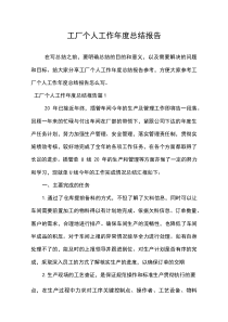 (新编)工厂个人工作年度总结报告
