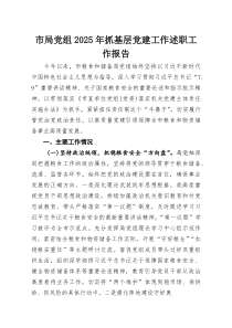 (新编)市局党组2025年抓基层党建工作述职工作报告 (1)