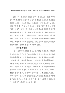 (新编)市局党组理论学习中心组2025年度学习工作总结（5047字）