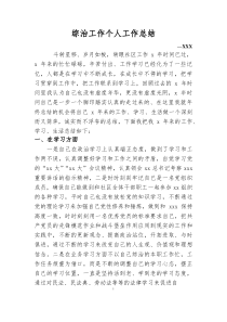 (新编)综治专干个人工作总结