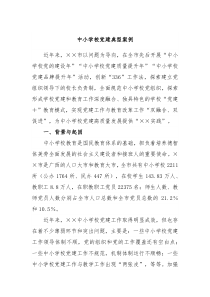 中小学校党建典型案例