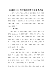 XX苏木2025年度草原巡查巡护工作总结【参考】