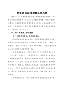 党支部2025年党建工作总结【参考】