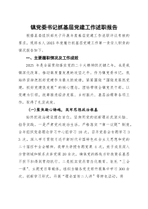 镇党委书记抓基层党建工作述职报告【参考】