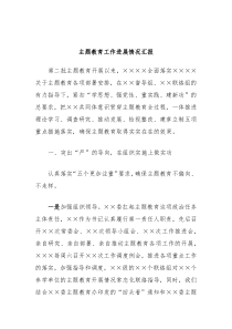 主题教育工作进展情况汇报