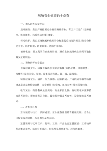 现场安全检查的十必查