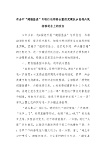 在全市建强堡垒专项行动部署会暨抓党建促乡村振兴现场推进会上的发言