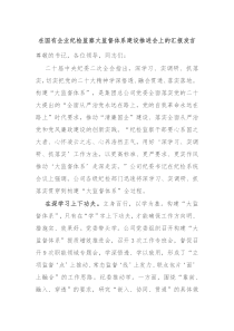 在国有企业纪检监察大监督体系建设推进会上的汇报发言