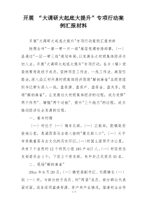 开展 “大调研大起底大提升”专项行动案例汇报材料