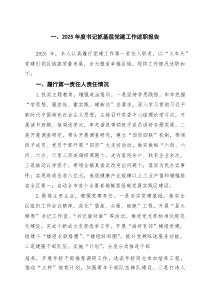 2025年度书记抓基层党建工作述职报告（优秀模板）