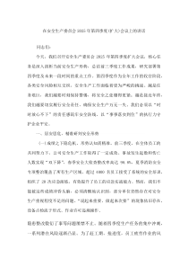在安全生产委员会2025年第四季度（扩大）会议上的讲话