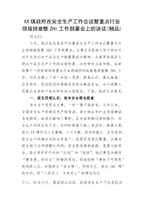 (整理)镇政府在安全生产工作会议暨重点行业领域排查整治工作部署会上的讲话