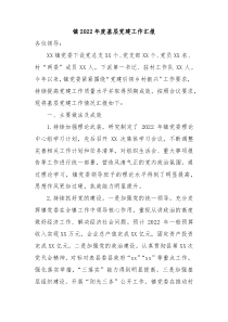 镇20XX年度基层党建工作汇报