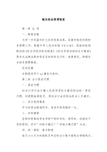 镇农经站管理制度