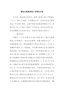 镇安全隐患排查工作情况汇报