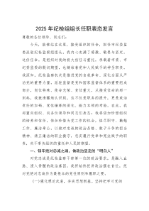 (新编)2025年纪检组组长任职表态发言
