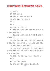 [33000字]廉政风险防控流程图多个流程图，
