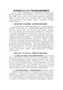 (新编)某局党组书记2025年度述职述德述廉报告