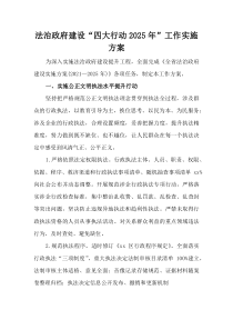 (整理)法治政府建设“四大行动2025年”工作实施方案