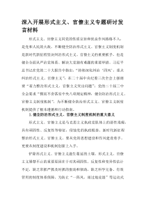 (整理)深入开展形式主义、官僚主义专题研讨发言材料