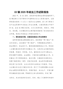 [整理]2025年度政法工作述职报告（乡镇）