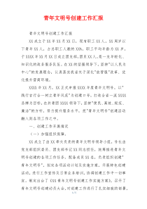 青年文明号创建工作汇报